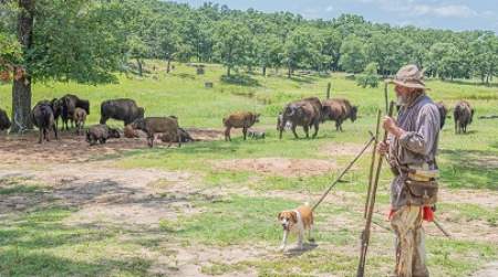 Photo of 1840's Mountain Man Camp at Woolaroc.