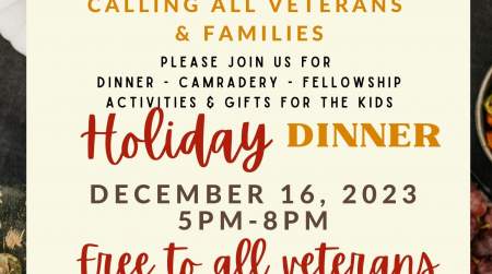 Photo of 2nd Annual Veterans Holiday Dinner.