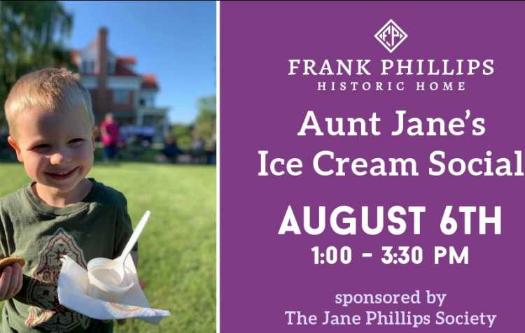 Photo 1 of Aunt Jane's Ice Cream Social at Frank Phillips Home.