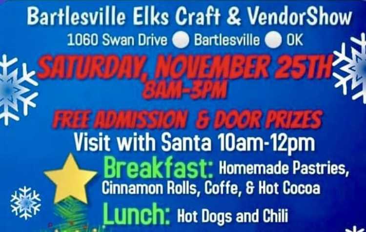 Photo 1 of Bartlesville ELK's Holiday Craft & Vendor Show.