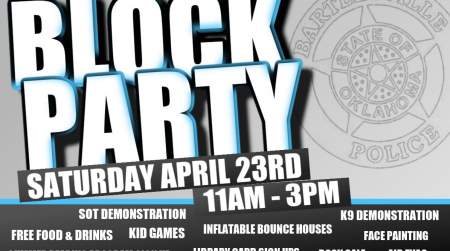 Photo of Bartlesville Police Department Block Party.