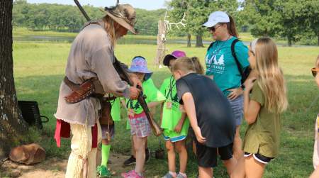 Photo of Camp Woolaroc ages 6-8.