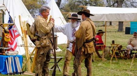 Photo of Fall Traders Encampment at Woolaroc.