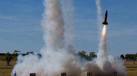 Photo of High Frontier 19 Rocket Launching in Pawhuska.