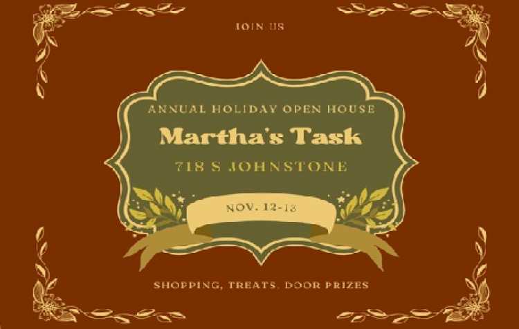 Photo 1 of Martha's Task Holiday Open House.