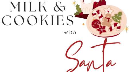 Photo of Milk and Cookies with Santa.
