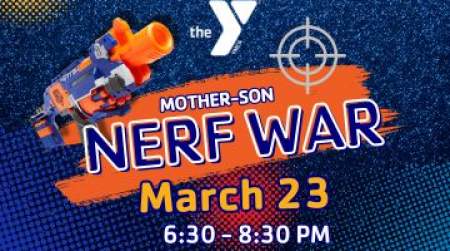 Photo of Mother Son Nerf War.