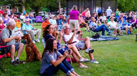 Photo of Music on the Lawn at Frank Phillips Home.