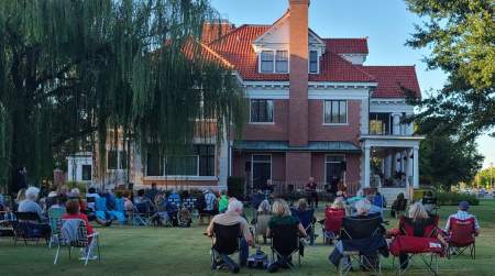 Photo of Music on the Lawn at the Frank Phillips Home.