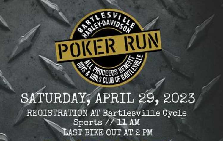 Photo 1 of Poker Run benefiting Boys & Girls Club of Bartlesville.