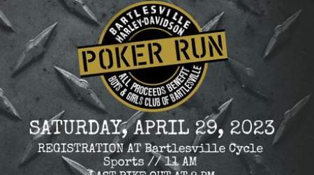 Photo of Poker Run benefiting Boys & Girls Club of Bartlesville.