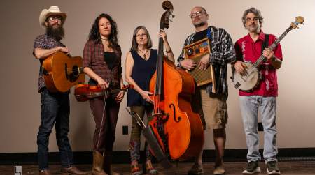 Photo of klondike5 String Band performs at Grey Dog Listening Room.