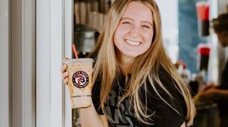 Barista at drive thru window