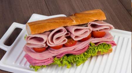 Sandwich with variety of cold cuts