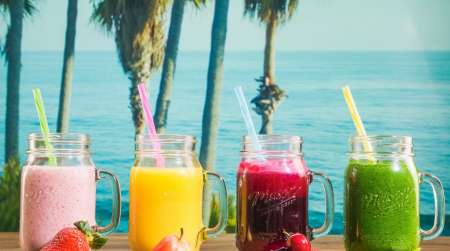 Variety of smoothies