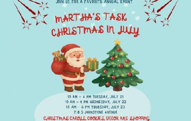 Image representing the Tis the season for Martha&rsquo;s Task Christmas in July blog post