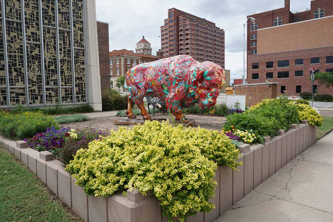 Tree of Life Buffalo Bartlesville Buffalo located next to the Presbyterian Church downtown